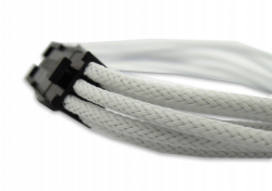 White Braided 6-pin PCI-E Extension